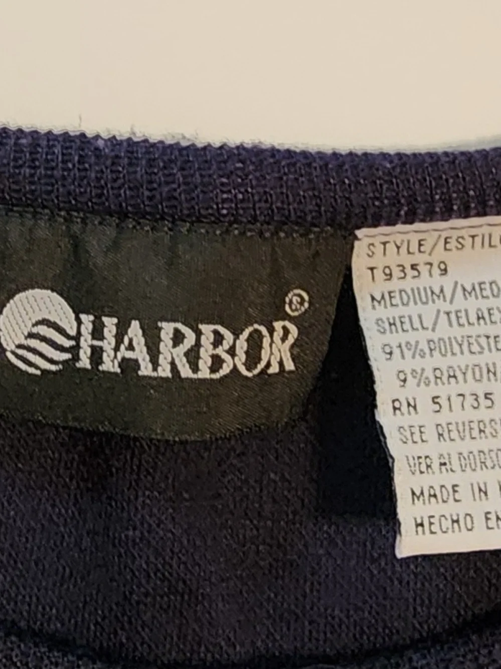 Sag Harbor Women's Navy Crew Neck Light Weight Sweater - Picture 2 of 3